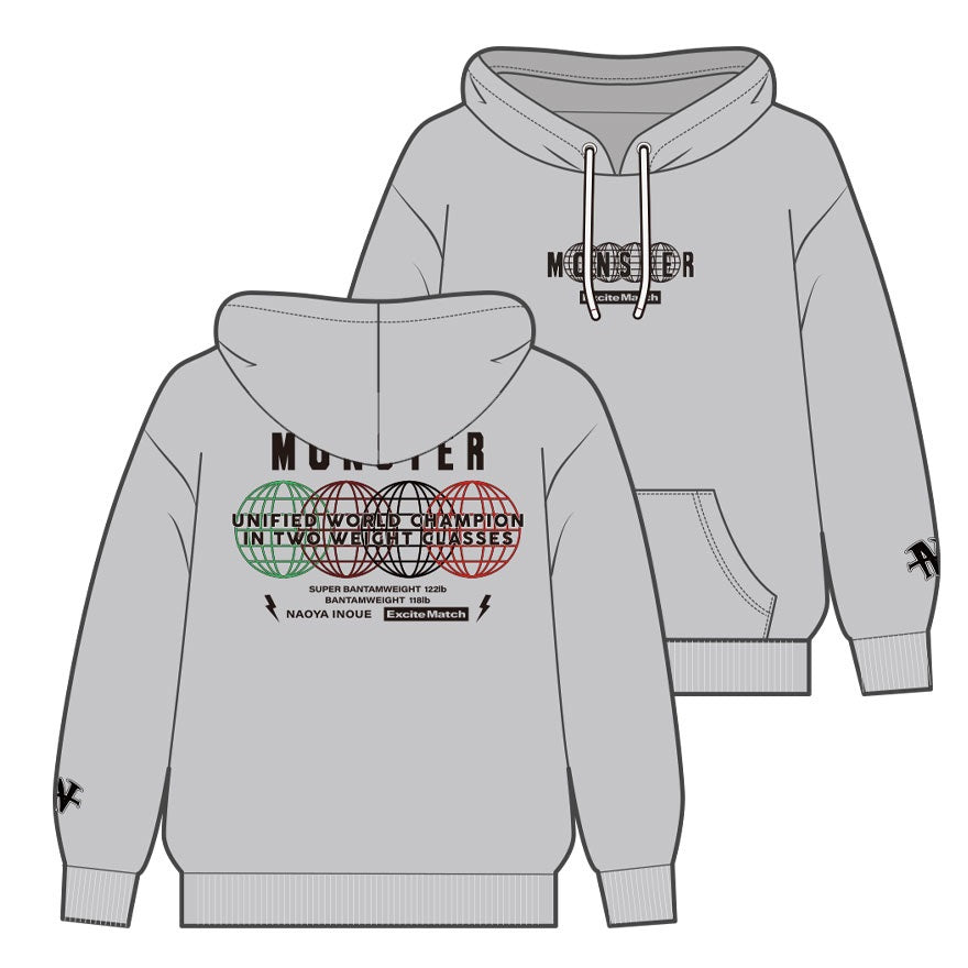 【NAOYA INOUE × ExciteMatch】MONSTER 2階級4団体統一ver. プルオーバーパーカー