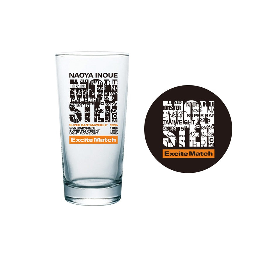 【NAOYA INOUE × ExciteMatch】MONSTER 4階級ver. グラス&ラバーコースター
