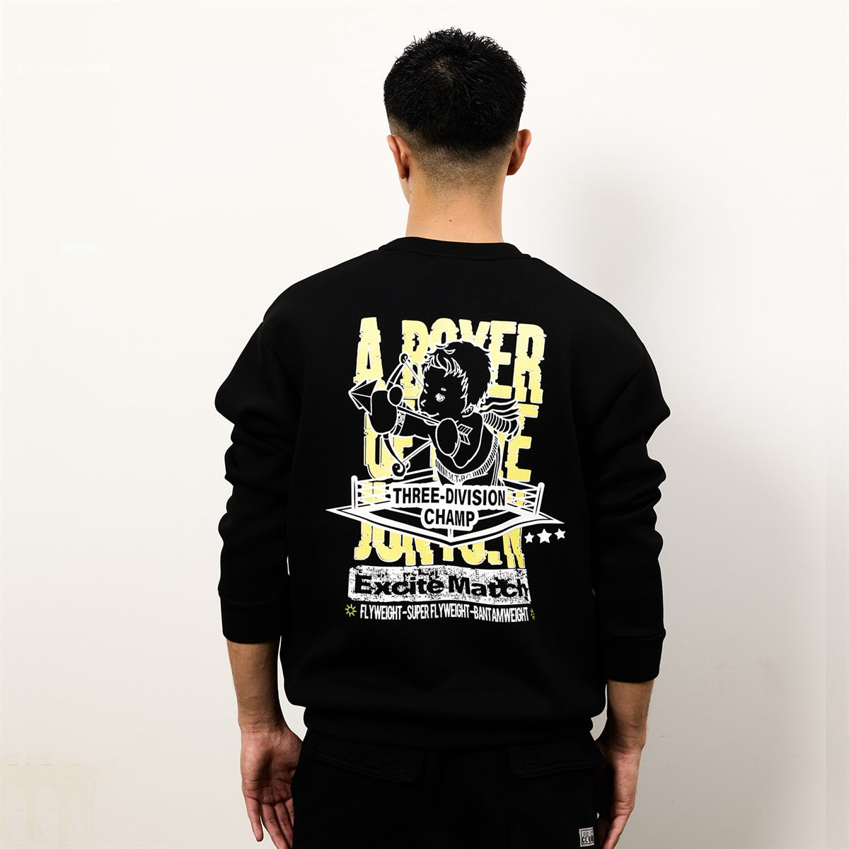 【JUNTO NAKATANI × ExciteMatch】3階級制覇 ダンボールニット クルーネックスウェット