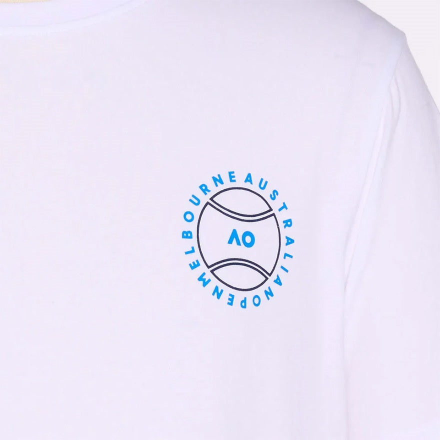 【全豪オープンテニス2025】ベースラインTシャツ(ホワイト)