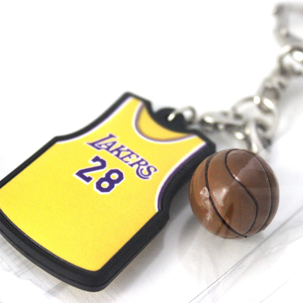 【NBA】ロサンゼルス・レイカーズ 八村塁 ユニホーム型ラバーキーホルダー(LAKERS/Rui Hachimura)