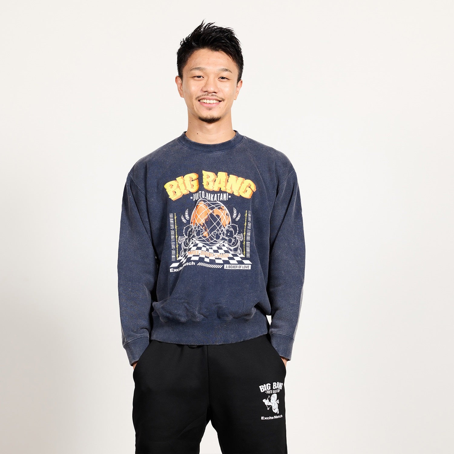 【中谷潤人×ExciteMatch】BIG BANG JUNTO NAKATANI パウダー加工スウェット