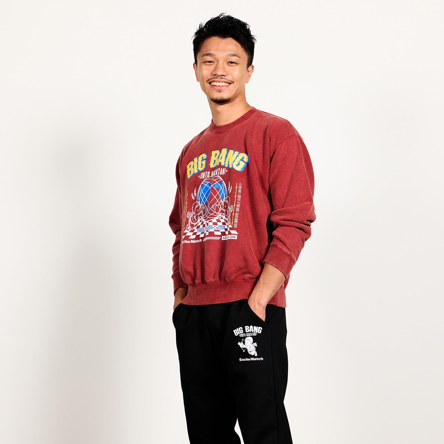 【中谷潤人×ExciteMatch】BIG BANG JUNTO NAKATANI パウダー加工スウェット