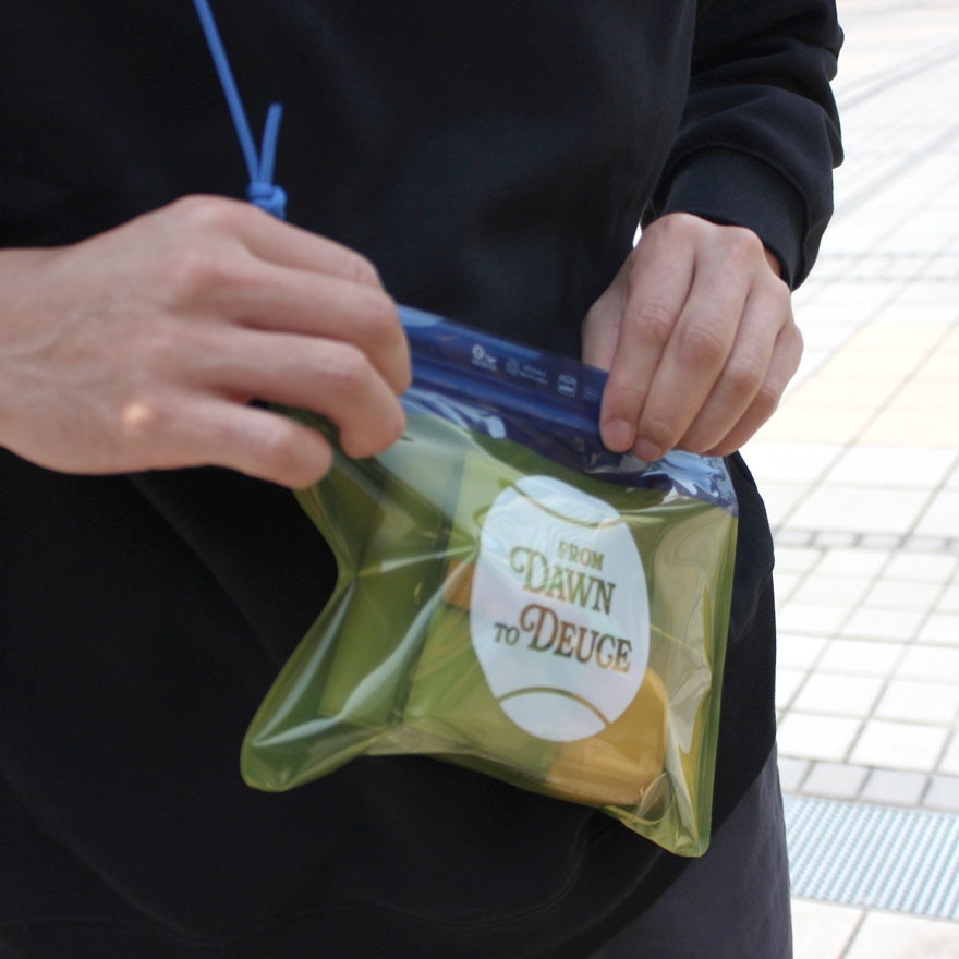 【テニス WOW on Court】WOWOWオリジナル Pake(R) ジップバッグ “From Dawn to Deuce”