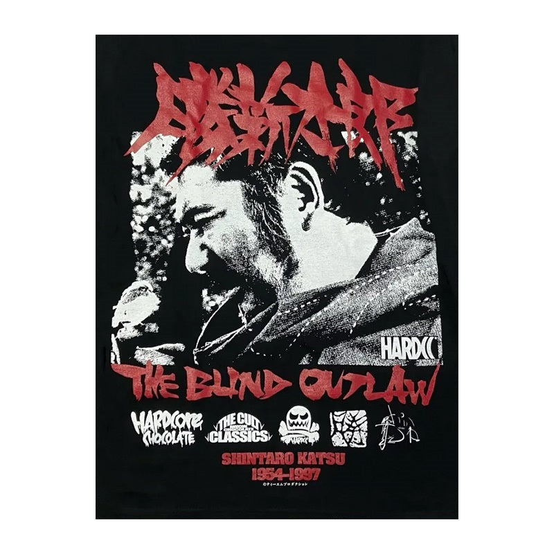 【映画/アパレル】勝新太郎 -THE BLIND OUTLAW-ロングスリーブTシャツ(天下の嫌われ者ブラック)
