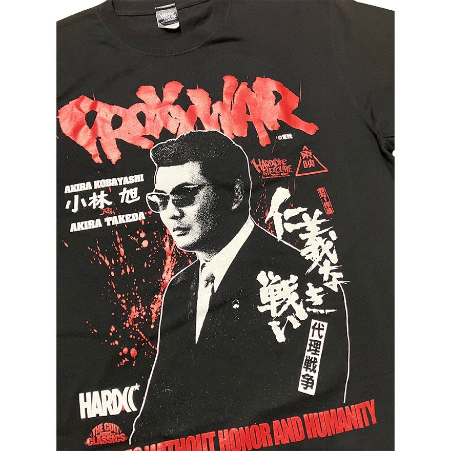 【映画/アパレル】仁義なき戦い 代理戦争-小林旭-(兄弟盃ブラック)Tシャツ
