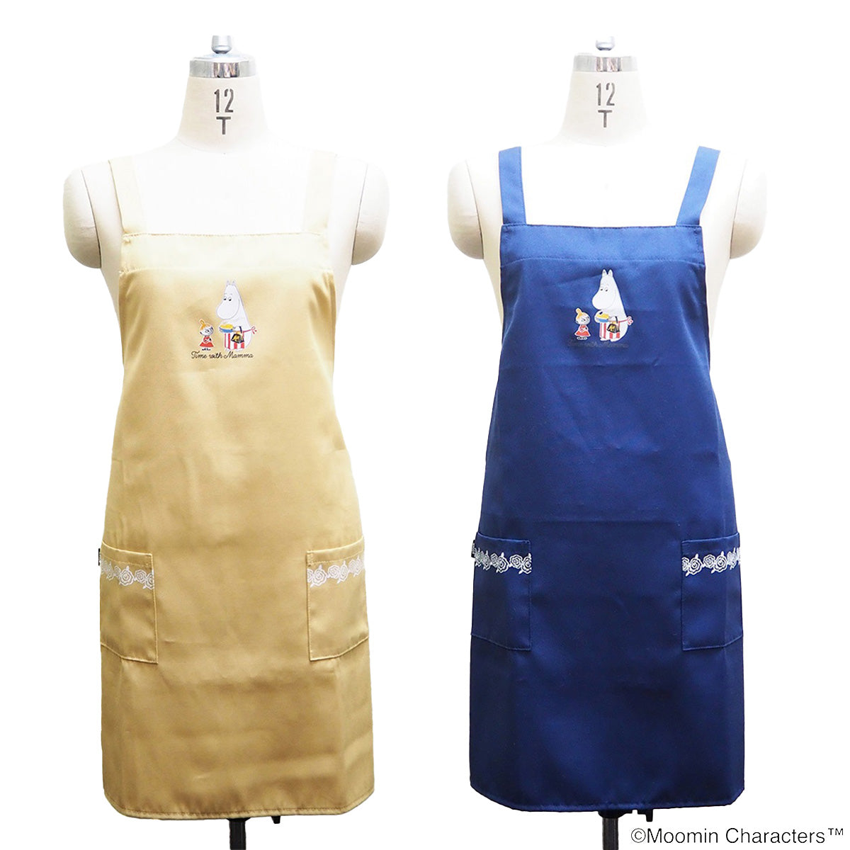 【匿名配送】レア！未使用品1989年 レトロムーミンエプロン　美品 キャラクターグッズ】MOOMIN ムーミン／TIME WITH MAMMAエプロン