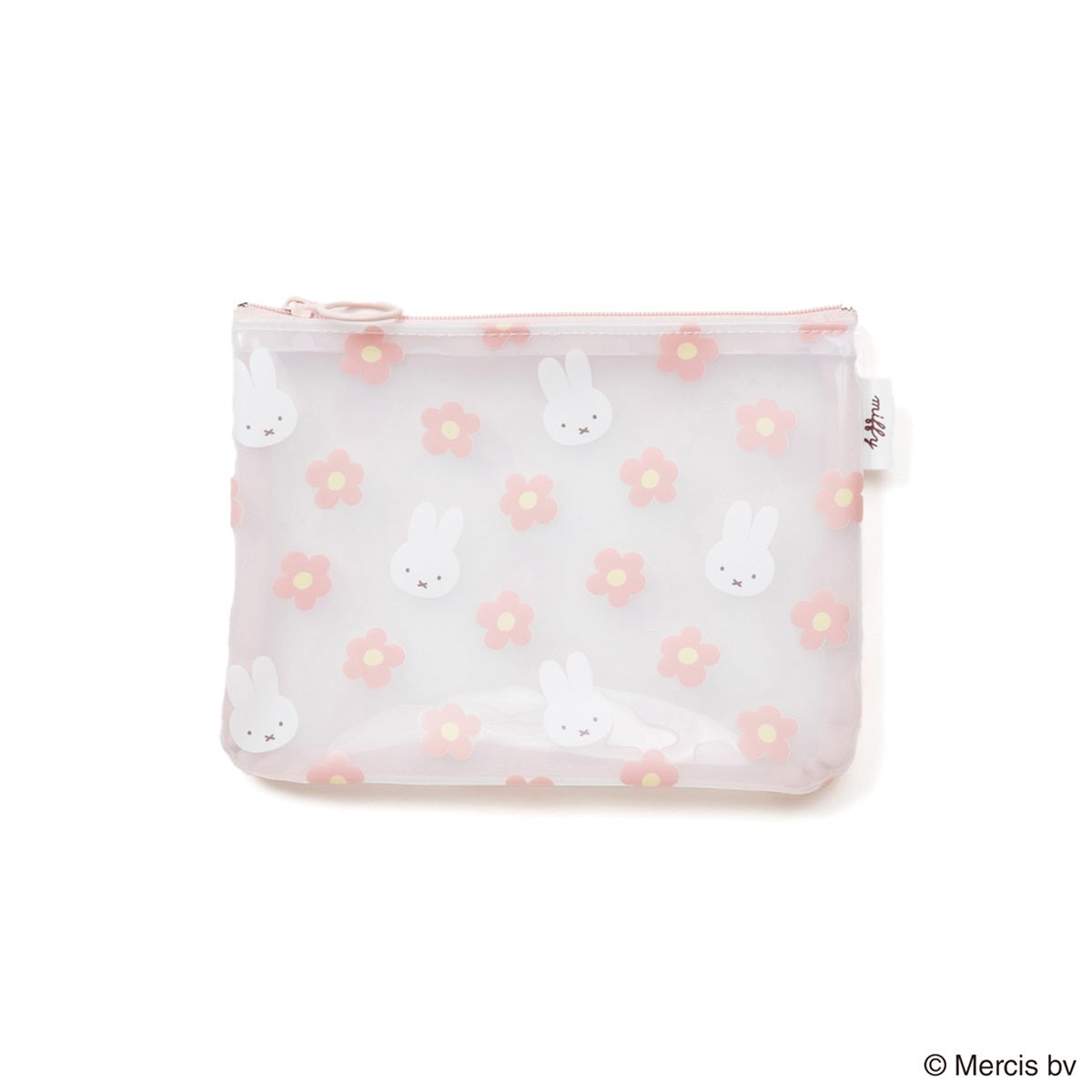 【キャラクターグッズ】MIFFY ミッフィー/FACE FLOWER PVCフラットポーチ