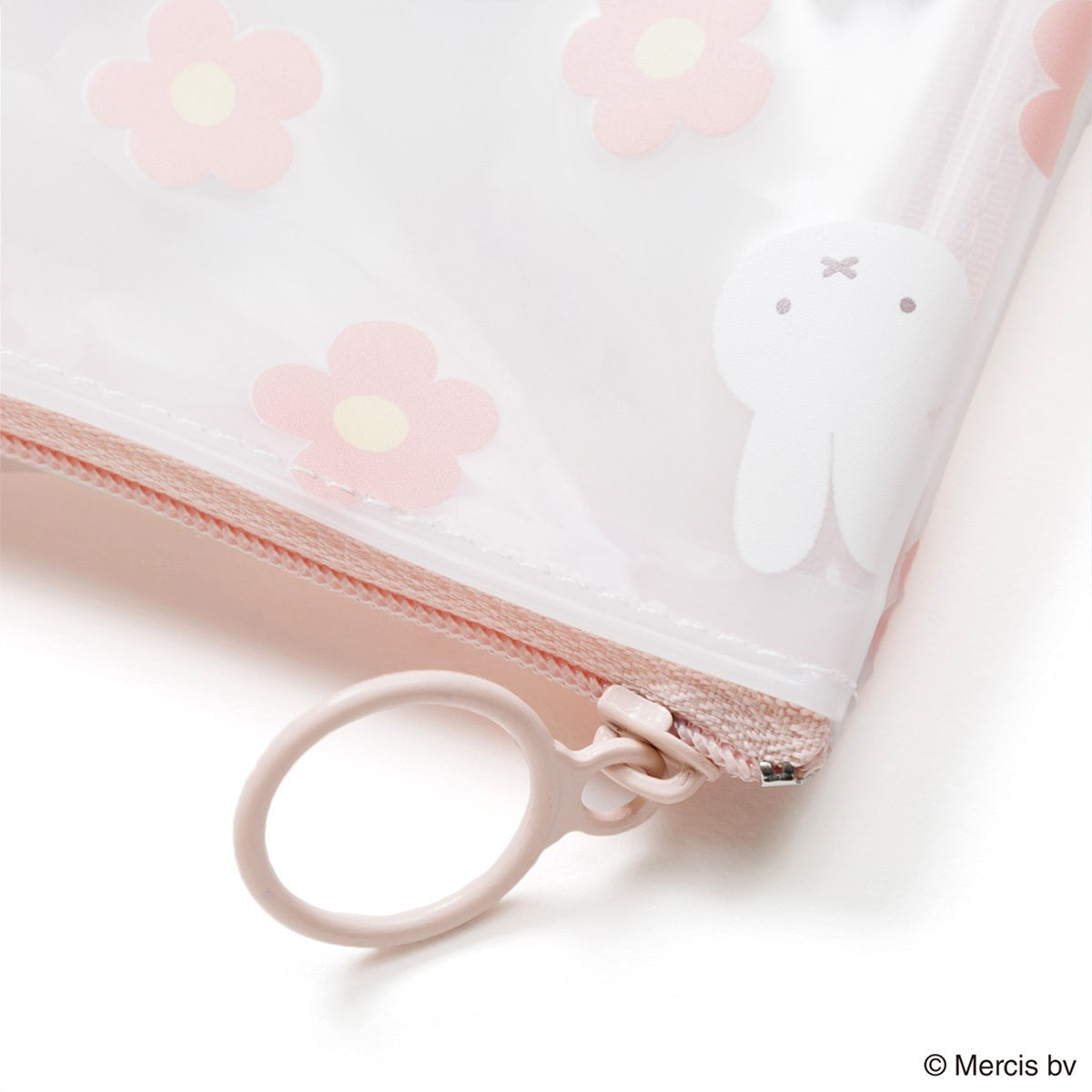 【キャラクターグッズ】MIFFY ミッフィー/FACE FLOWER PVCフラットポーチ