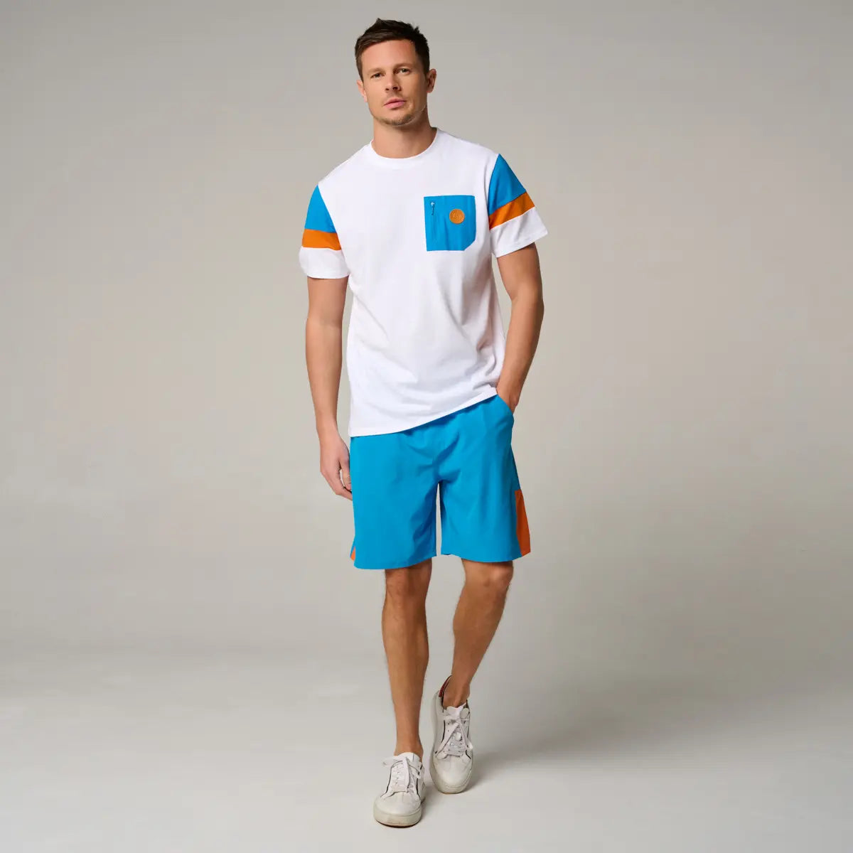 【全仏オープンテニス】ローランギャロス サックスポケットTシャツ(ホワイト)