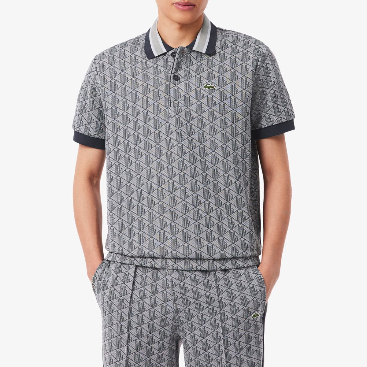 【ラコステ/LACOSTE】モノグラムジャカードポロシャツ
