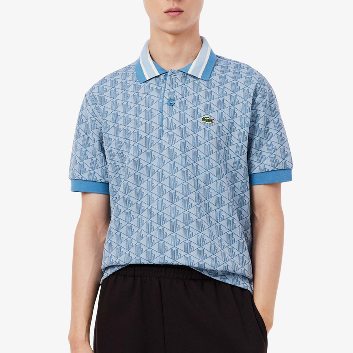 【ラコステ/LACOSTE】モノグラムジャカードポロシャツ