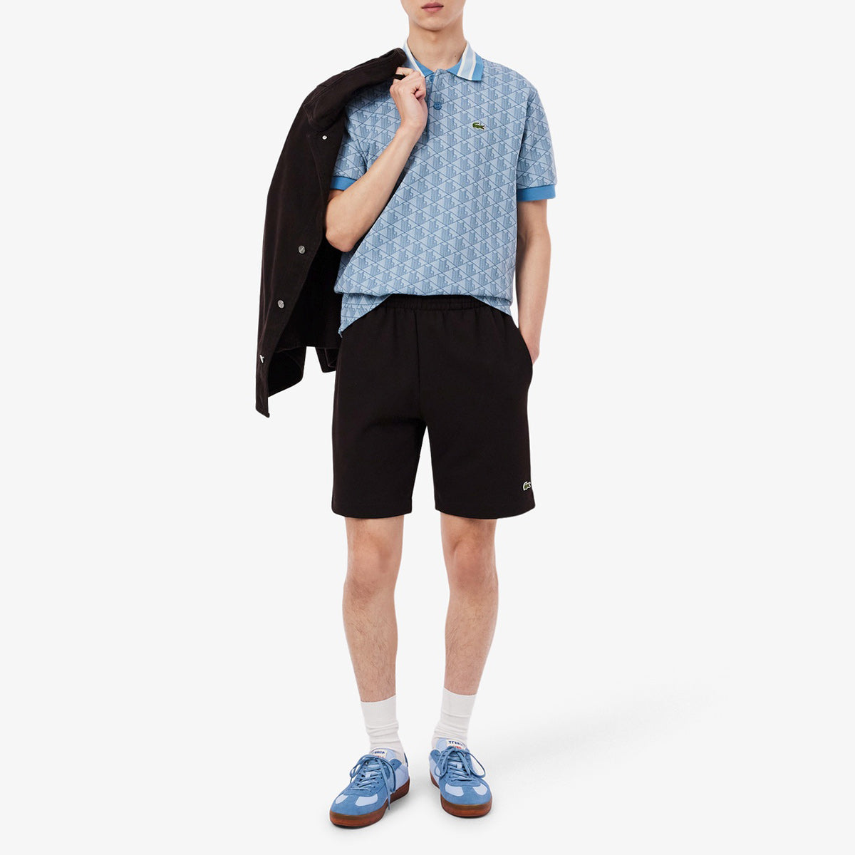 【ラコステ/LACOSTE】モノグラムジャカードポロシャツ