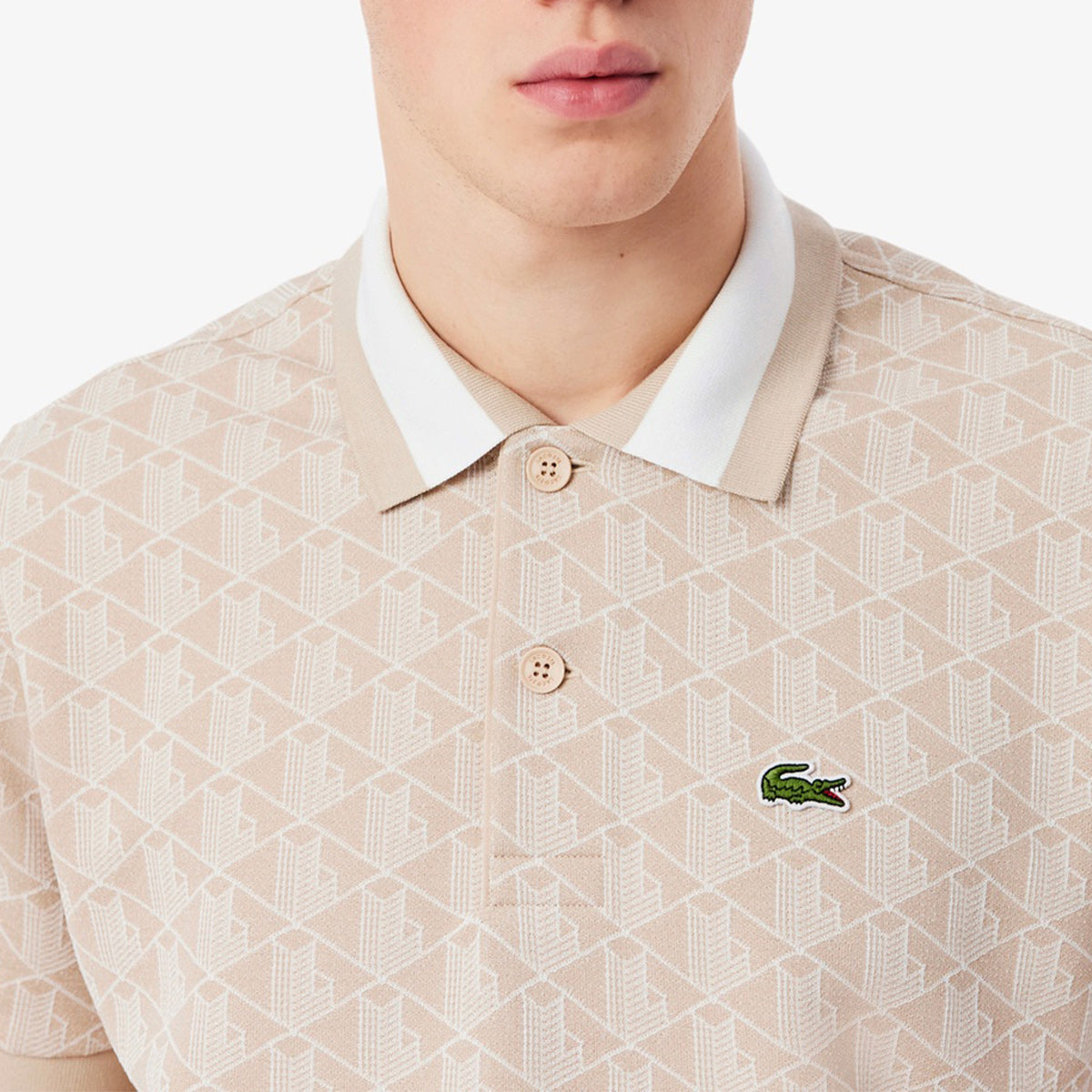 【ラコステ/LACOSTE】モノグラムジャカードポロシャツ