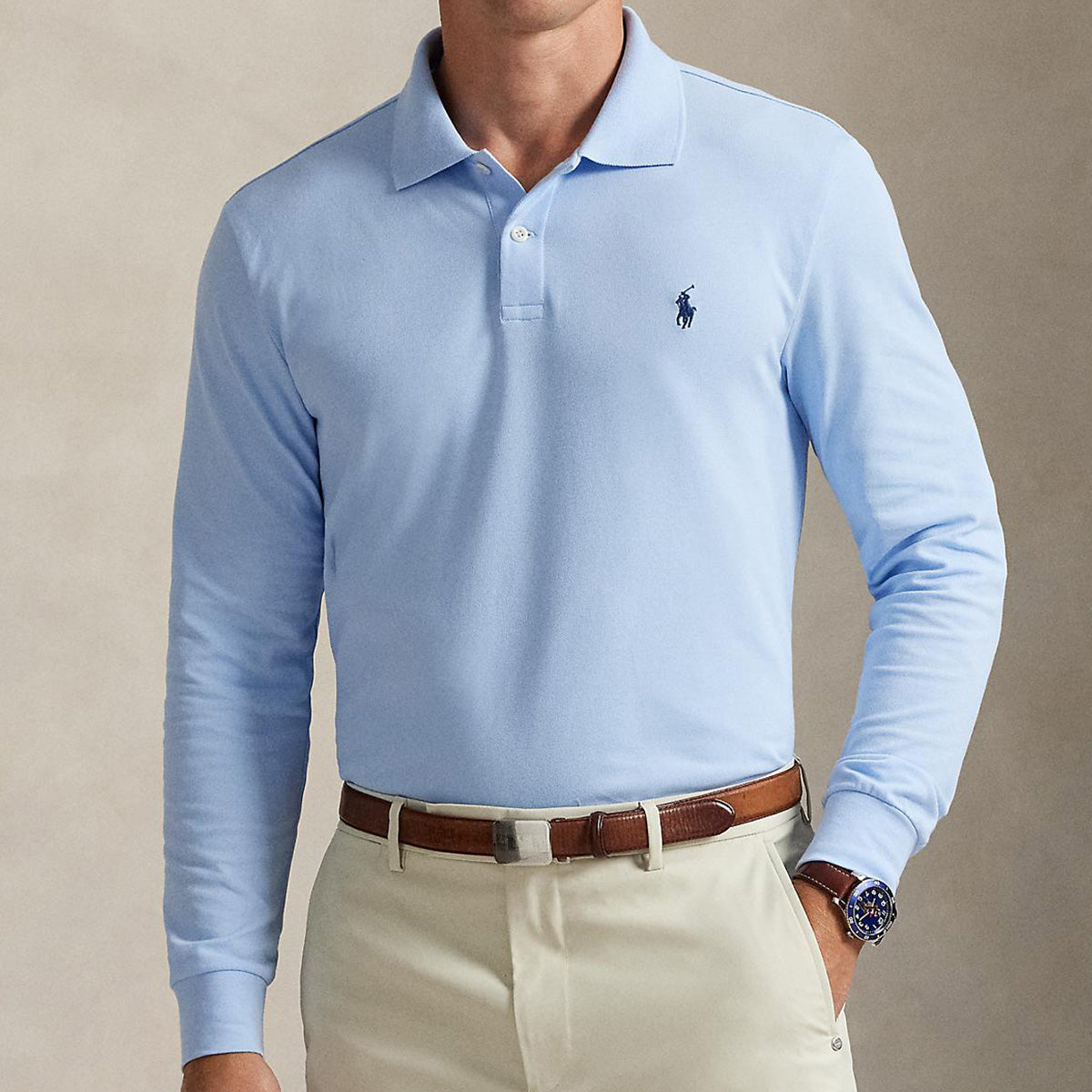 【アール エル エックス ラルフ ローレン/RLX Ralph Lauren】長袖ポロシャツ テーラードフィット(MEN`S)