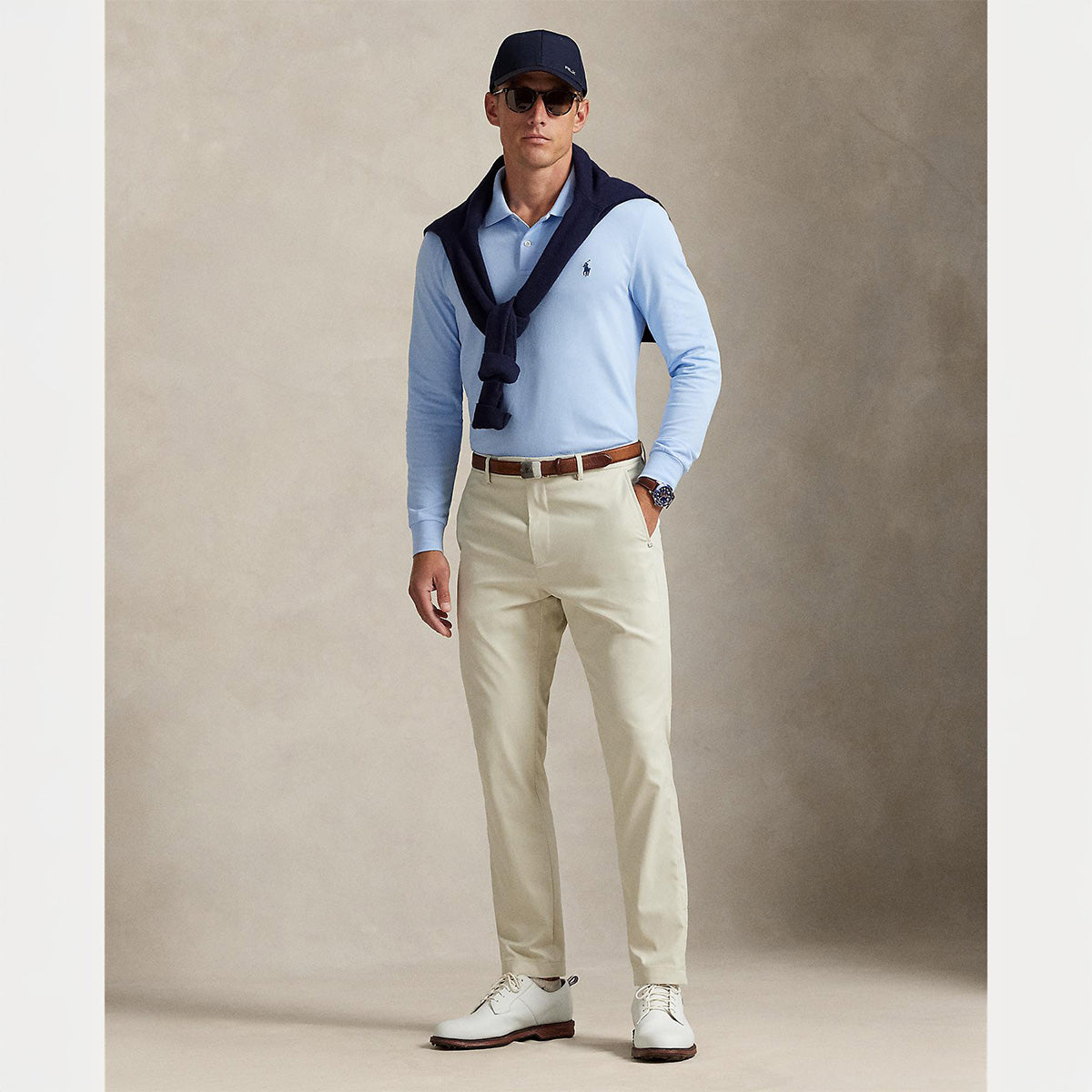 【アール エル エックス ラルフ ローレン/RLX Ralph Lauren】長袖ポロシャツ テーラードフィット(MEN`S)
