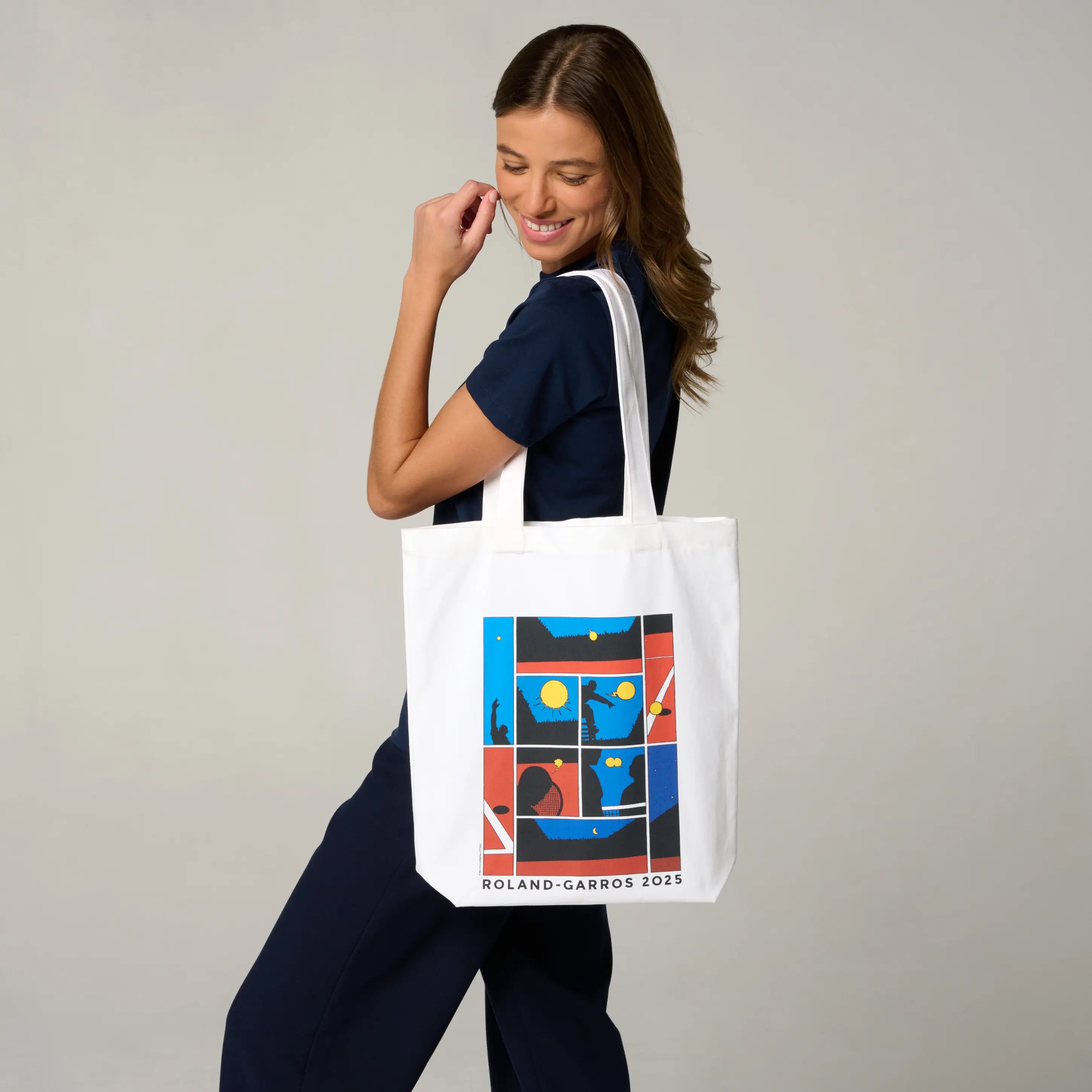 【全仏オープンテニス】ローランギャロス 2025ポスタートートバッグ マルチカラー