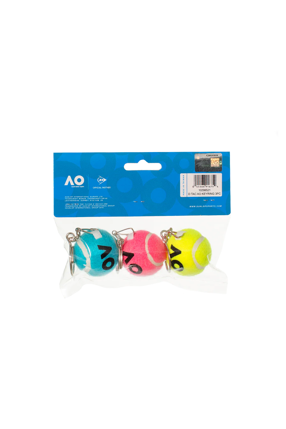 【全豪オープンテニス】AOテニスボールキーリング3個セット