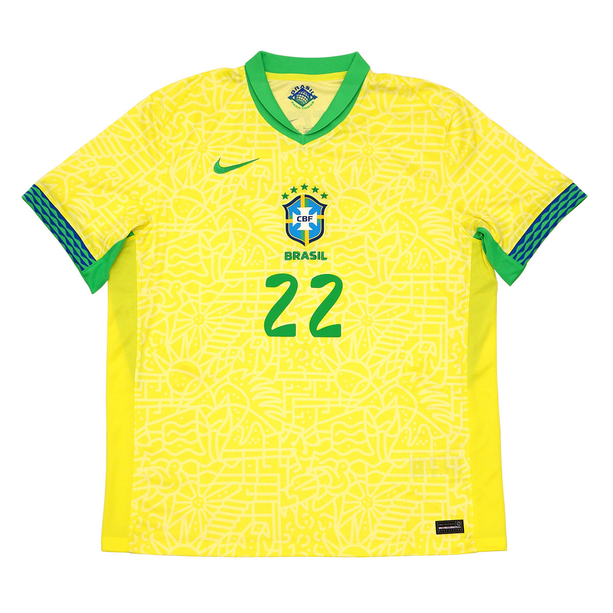 【メモラビリア】エステバン直筆サイン入りブラジル代表2024ホームサッカーユニフォーム特製フレーム