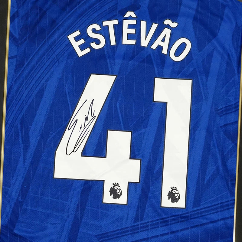 【メモラビリア】エステヴァン直筆サイン入りチェルシー25/26ホームユニフォーム特製フレーム