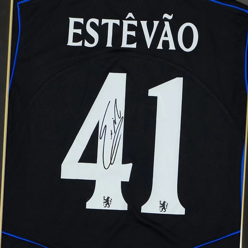 【メモラビリア】エステヴァン直筆サイン入りチェルシー25/26サードユニフォーム特製フレーム (カップ戦)