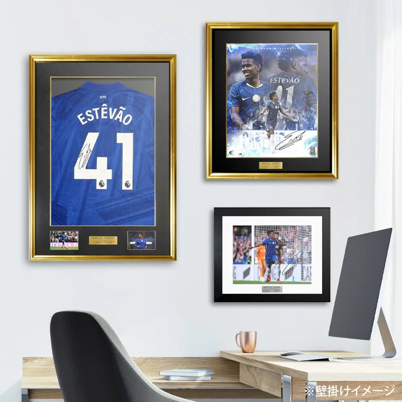 【メモラビリア】エステヴァン直筆サイン入りチェルシー25/26フォト特製フレーム (セレブレーション)