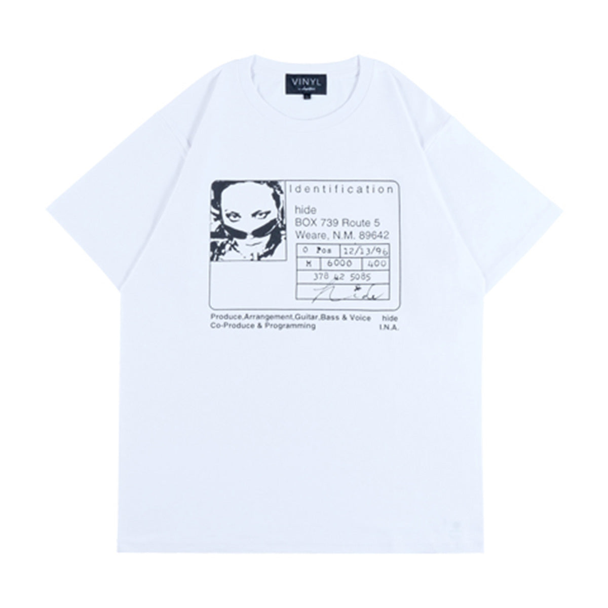 “hide" Tシャツ "PSYENCE"【ヴァイナル バイ アンプリファイア/VINYL by Amplifier】