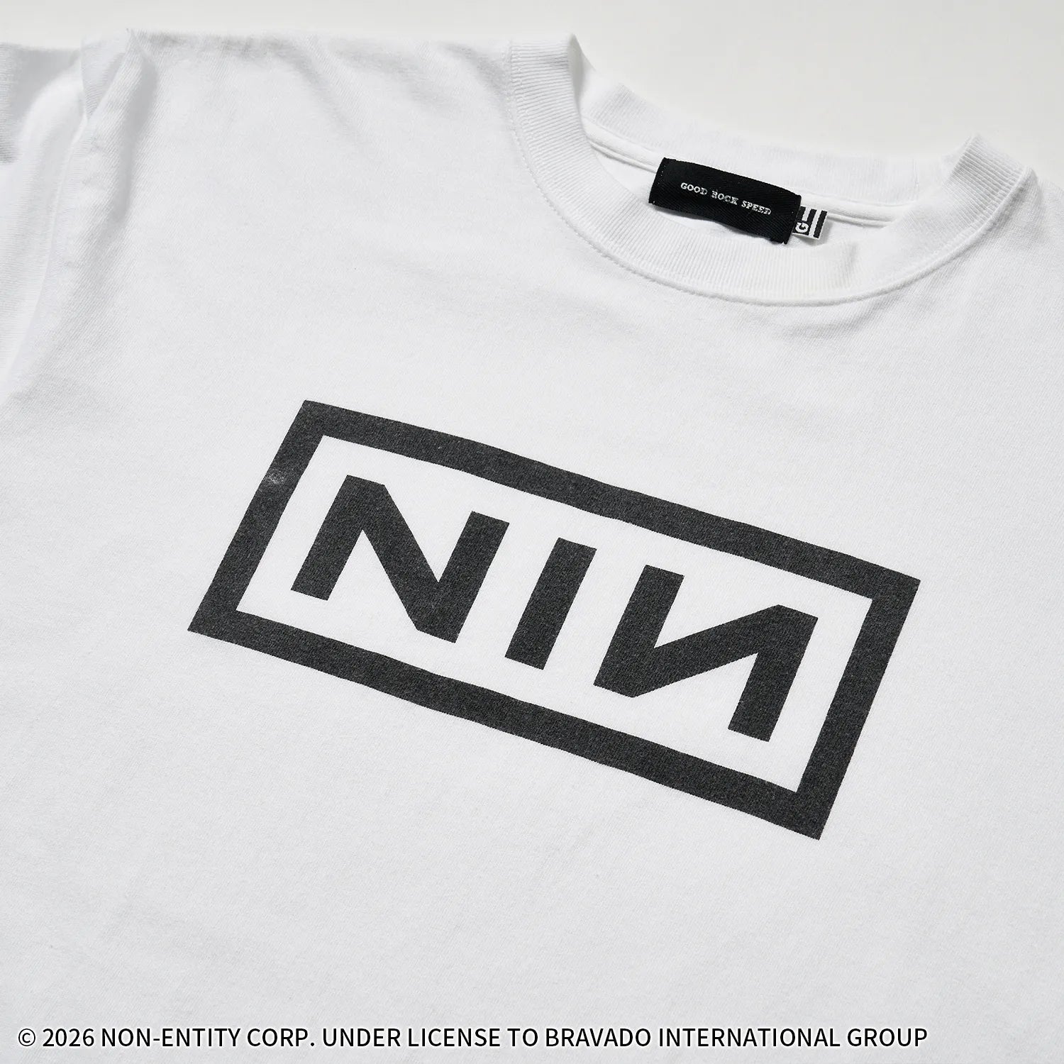 ナイン・インチ・ネイルズ(NINE INCH NAILS)ボックスロゴ Tシャツ 【グッドロックスピード/GOOD ROCK SPEED】