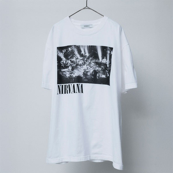 NIRVANA プリントTシャツ L ホワイト 00's DELTA ''NIRVANA'' 両面プリント Tシャツ ホワイト 表記(L