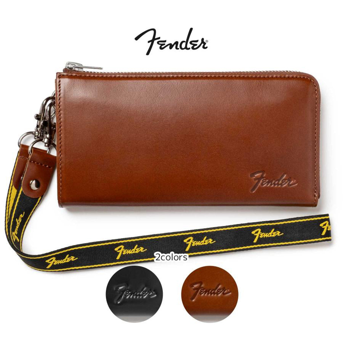 【フェンダー/FENDER】 ウォレットコード付きL型ファスナー長財布