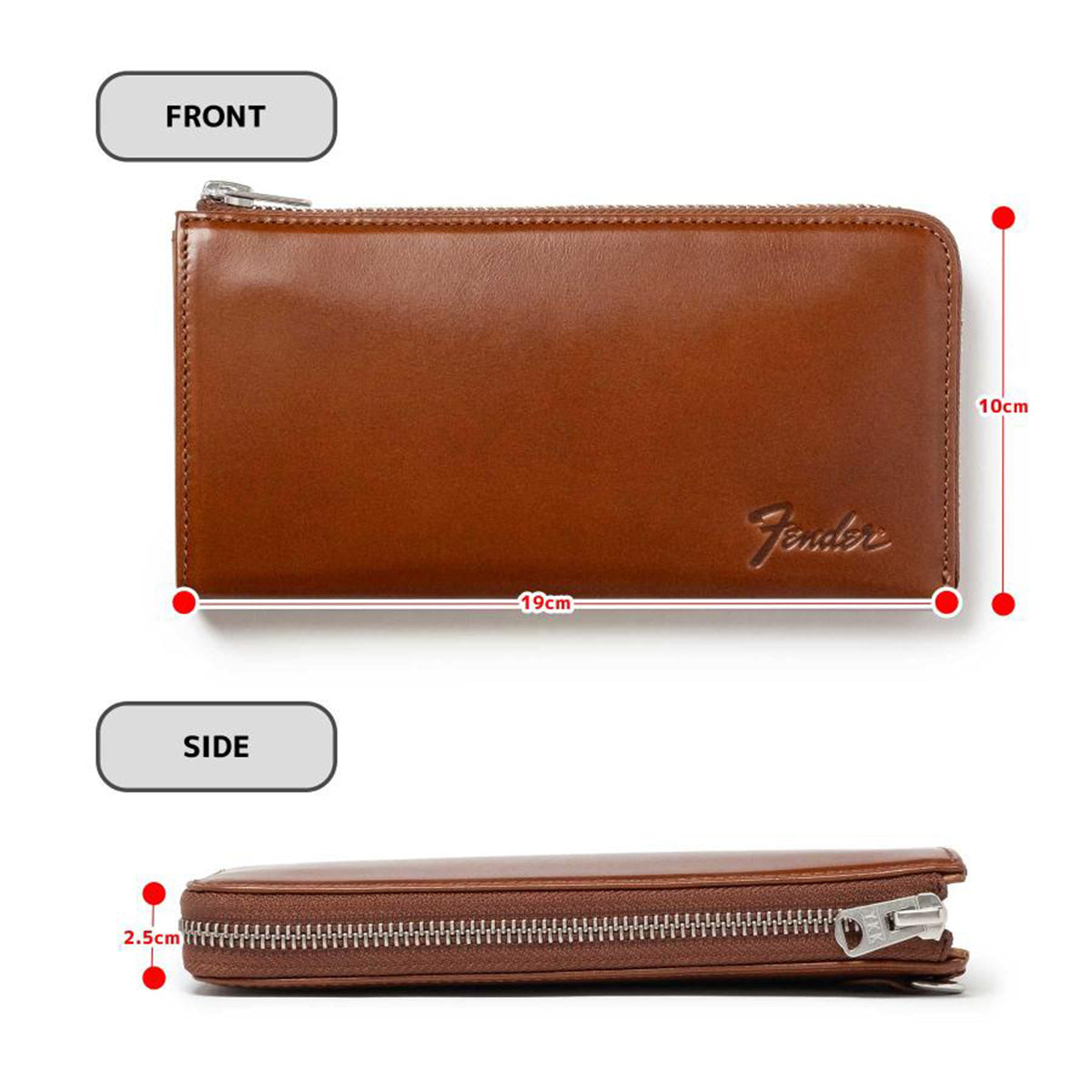 【フェンダー/FENDER】 ウォレットコード付きL型ファスナー長財布