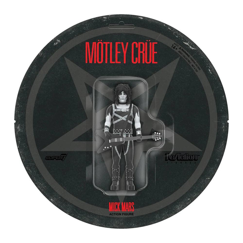モトリー・クルー(MOTLEY CRUE): ミック・マーズ(シャウト・アット・ザ・デヴィル/ ブラック&ホワイト ver.) 【SUPER 7】リ・アクション