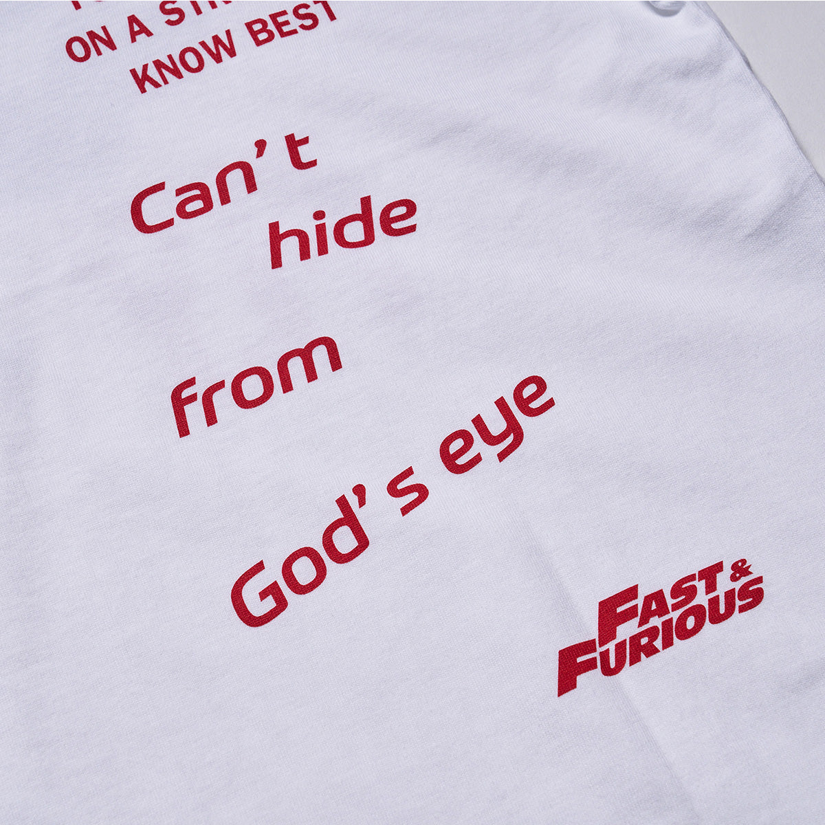 映画『ワイルド・スピード』グラフィックTシャツ 車は飛ばない