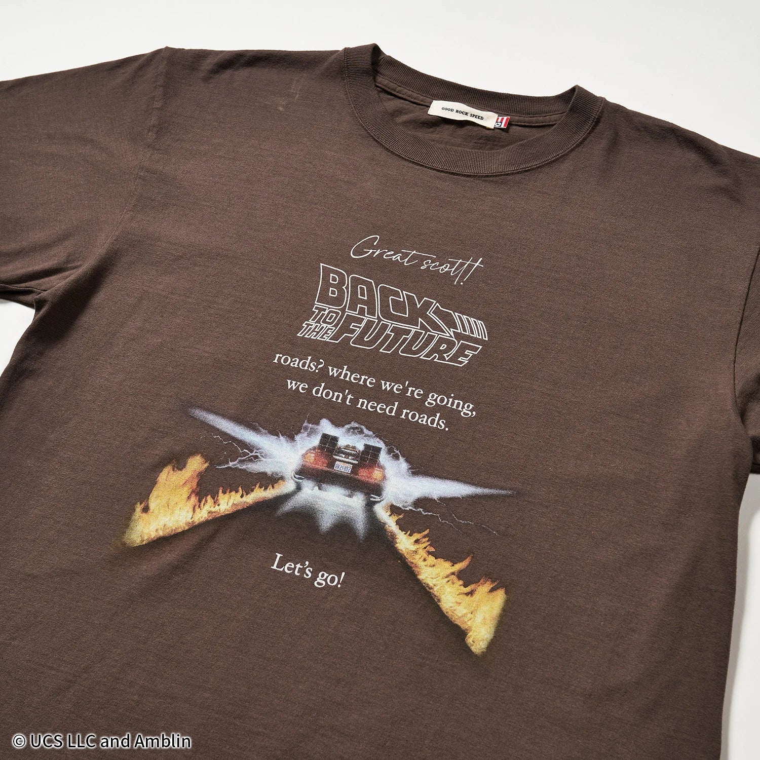 映画『バック・トゥ・ザ・フューチャー』グラフィックTシャツ デロリアンの轍