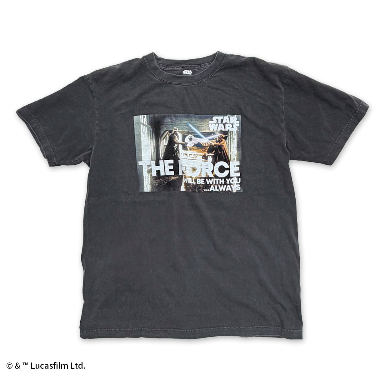 映画『スター・ウォーズ』 グラフィックTシャツ THE FORCE WILL BE WITH YOU…ALWAYS