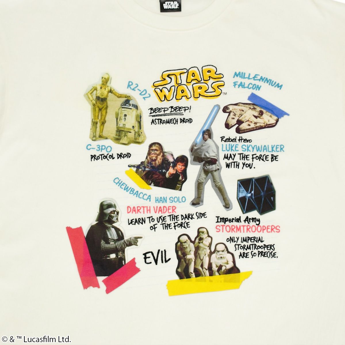 映画『スター・ウォーズ』スター・ウォーズ スクラップ風刺繍Tシャツ(PONEYCOMB TOKYO)