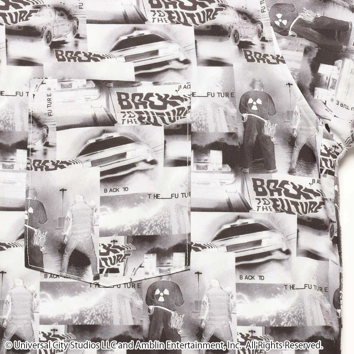 映画『バック・トゥ・ザ・フューチャー』フォト 総柄シャツ(PONEYCOMB TOKYO)