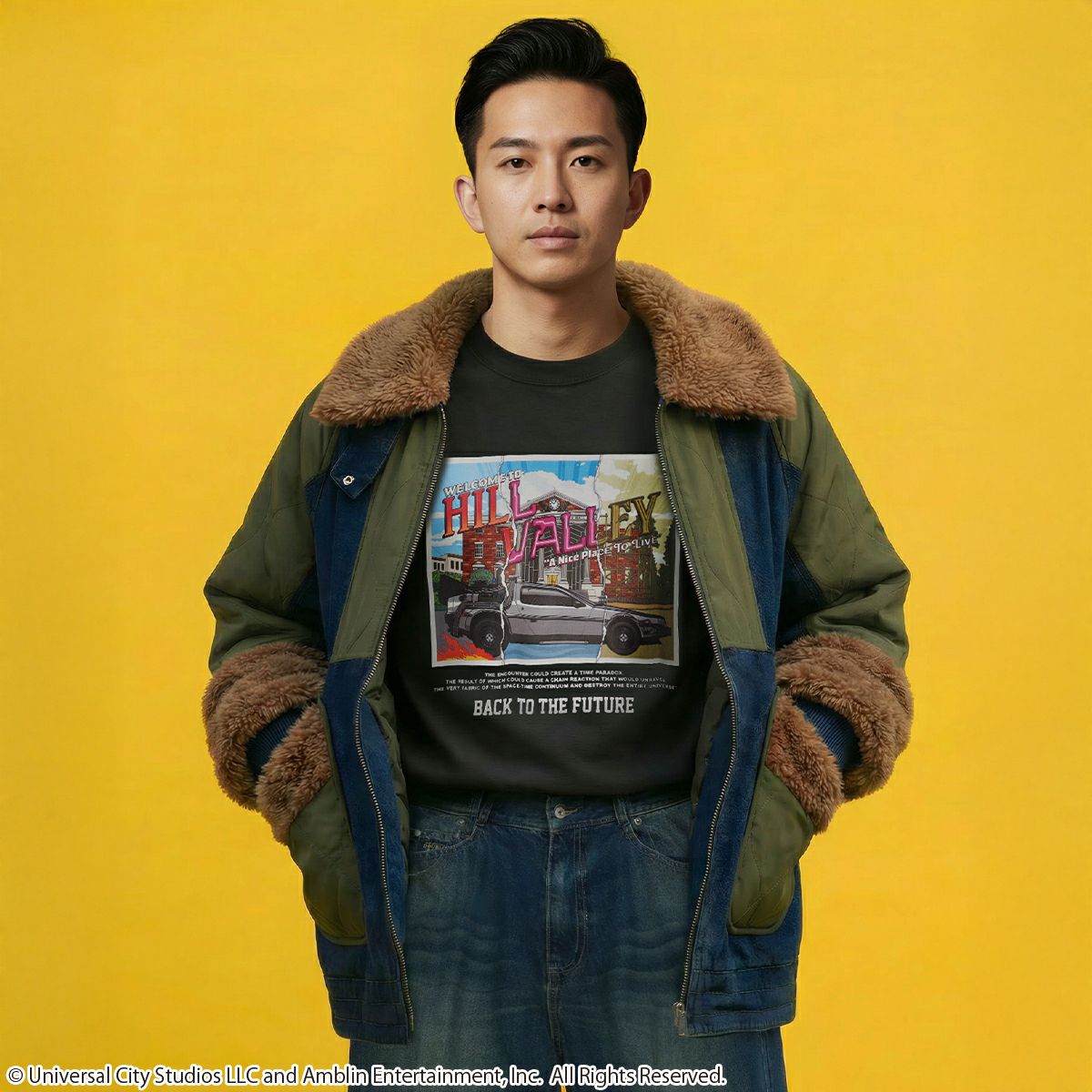 映画『バック・トゥ・ザ・フューチャー』HILL VALLEY Tシャツ(PONEYCOMB TOKYO)