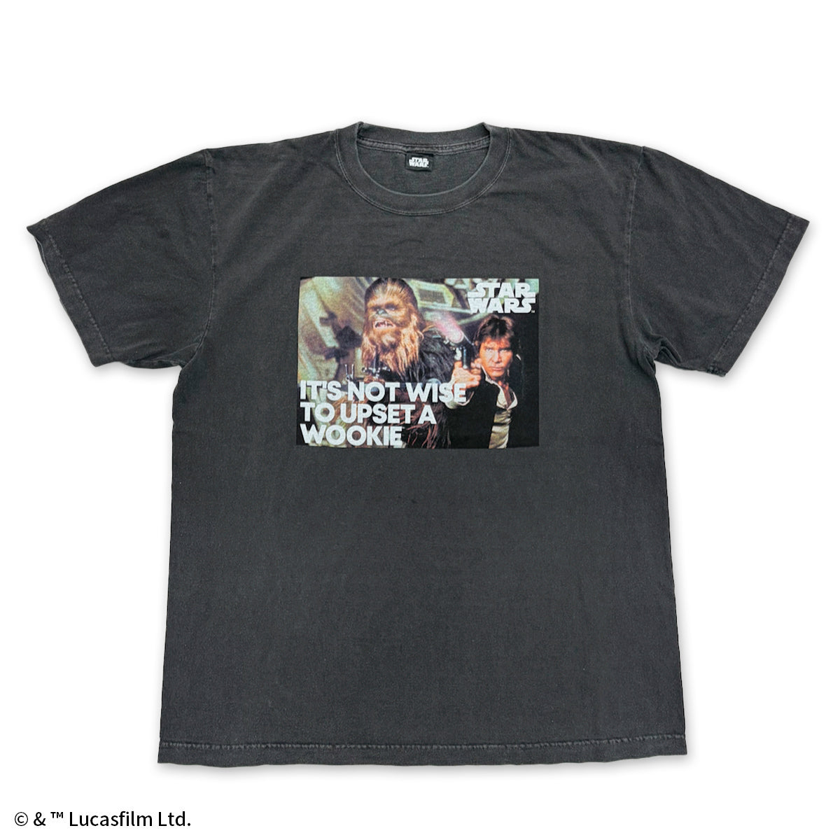 映画『スター・ウォーズ』 グラフィックTシャツ IT'S NOT WISE TO UPSET A WOOKIEE