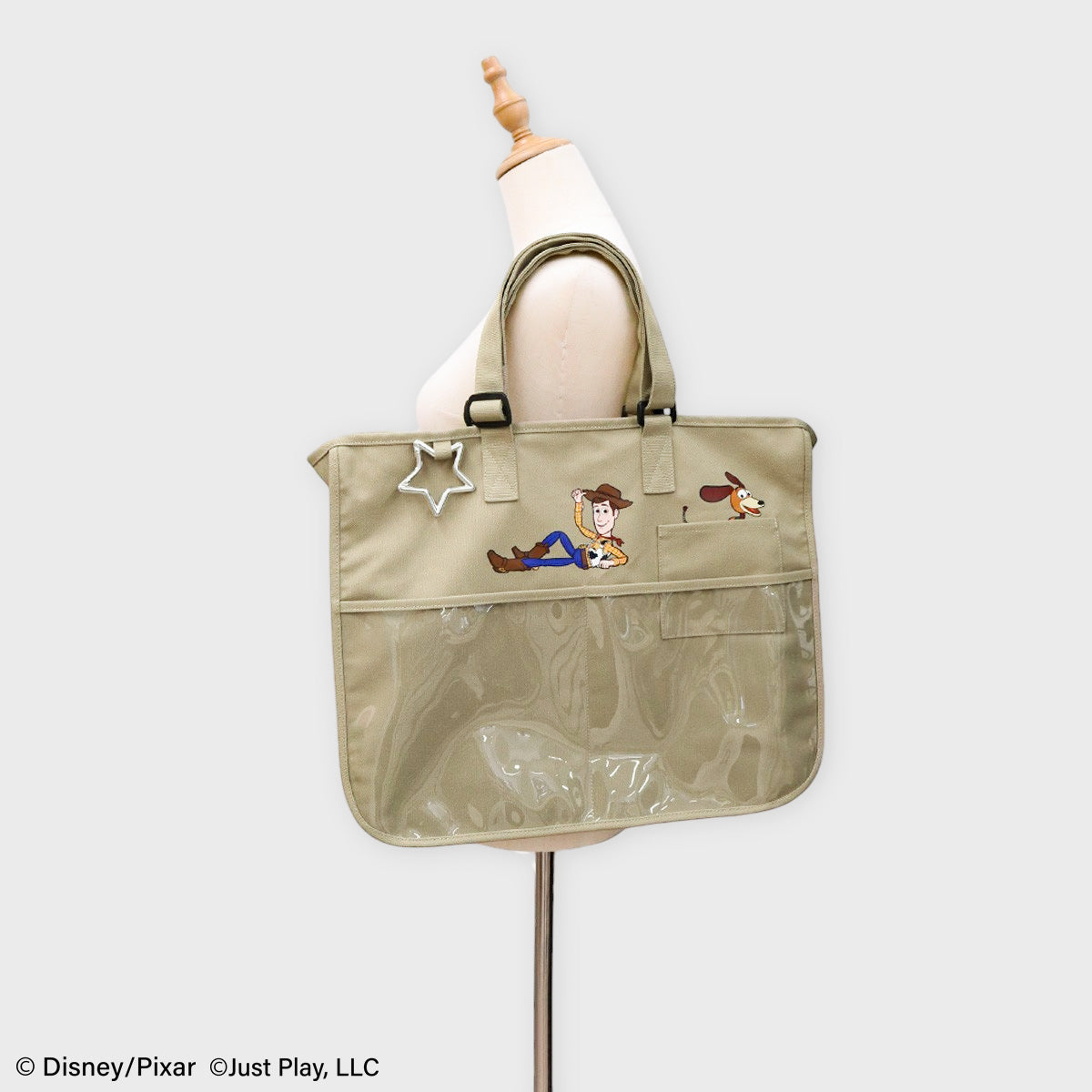 【ディズニー】映画『トイ・ストーリー』ウッディ&スリンキー マルチポケットトートバッグ