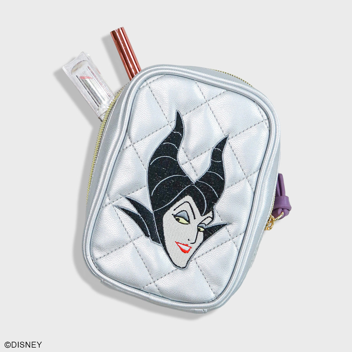 ディズニー】ヴィランズ マレフィセント キルティングフェイスポーチ