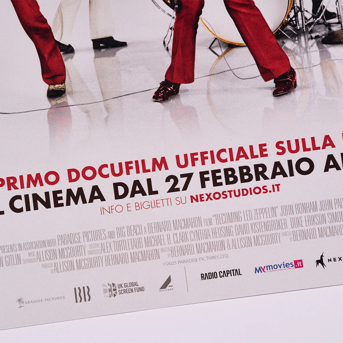 『レッド・ツェッペリン:ビカミング』 映画 ポスター イタリア オリジナル(フレーム付)