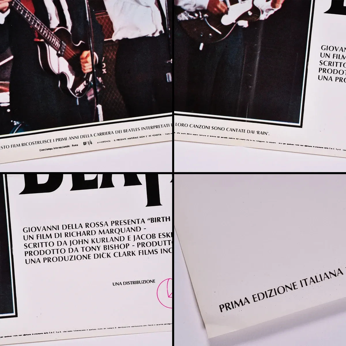 『ビートルズの誕生 Birth of The Beatles』 映画 ポスター イタリア オリジナル