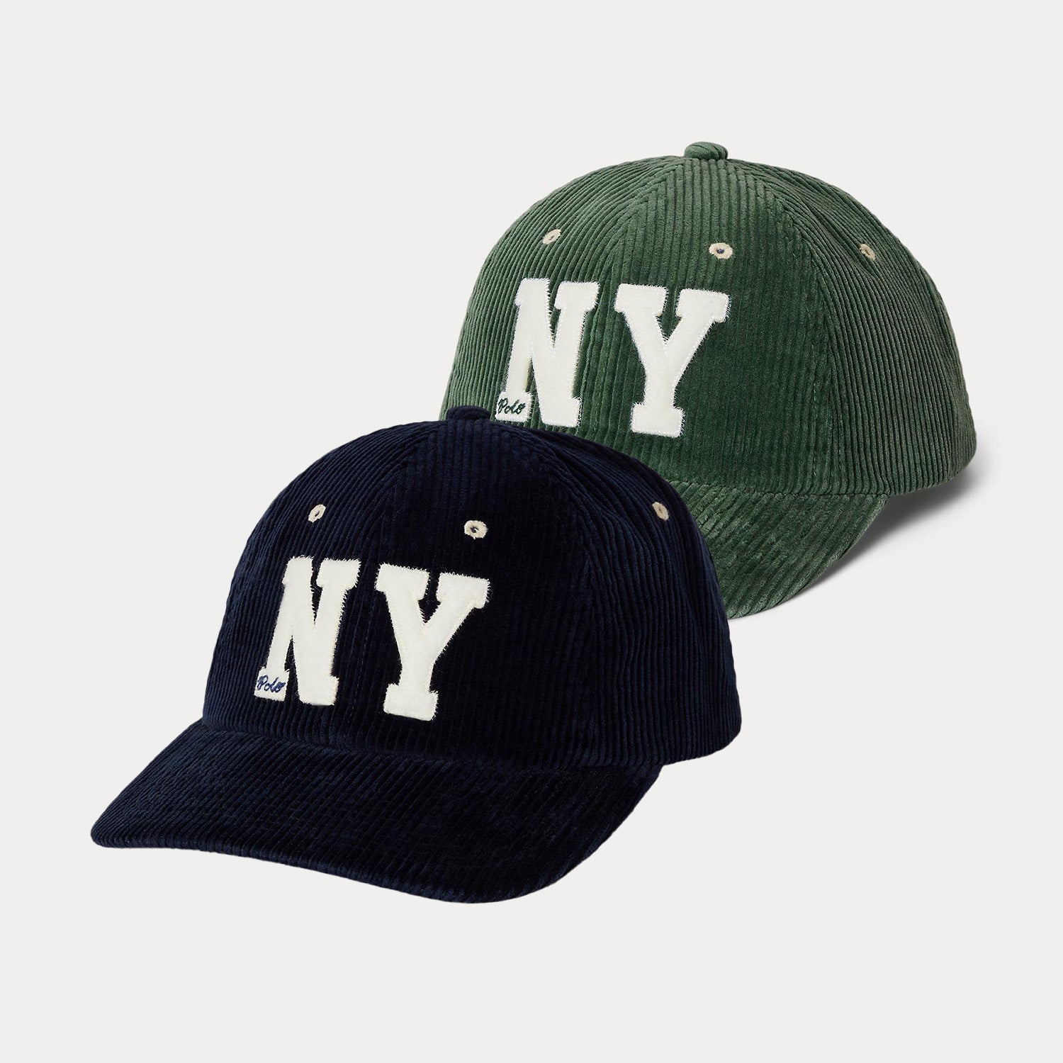 【ポロ ラルフ ローレン/POLO RALPH LAUREN】コーデュロイ "NY"ロゴ オーセンティック ベースボール キャップ