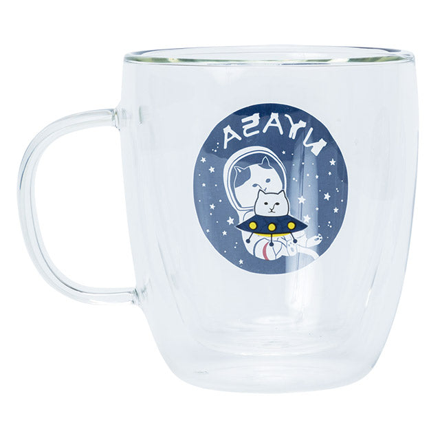 【宇宙グッズ】NYASAグッズ ダブルウォールガラスマグ NYASA