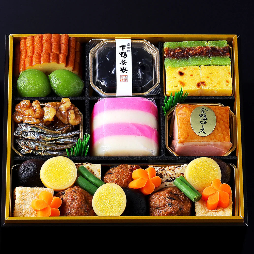 【下鴨茶寮】下鴨茶寮×カネシメ髙橋水産 冷凍コラボおせち二段(2~3人前)