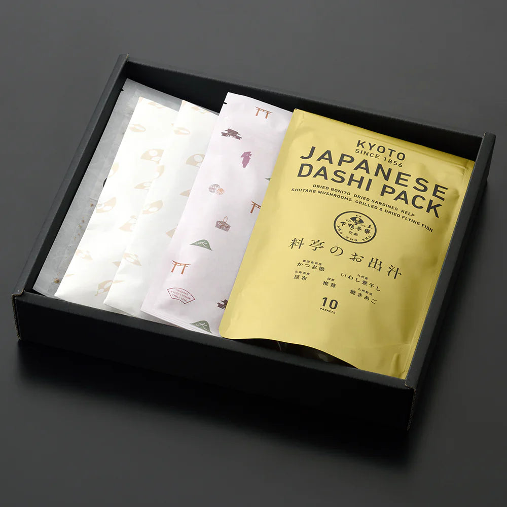 【下鴨茶寮】下鴨茶寮の逸品詰め合わせ(料亭のお出汁(8g×10包)、しば漬けちりめん、料亭の昆布ふりかけ、きんぴらまぐろ、椎茸昆布)