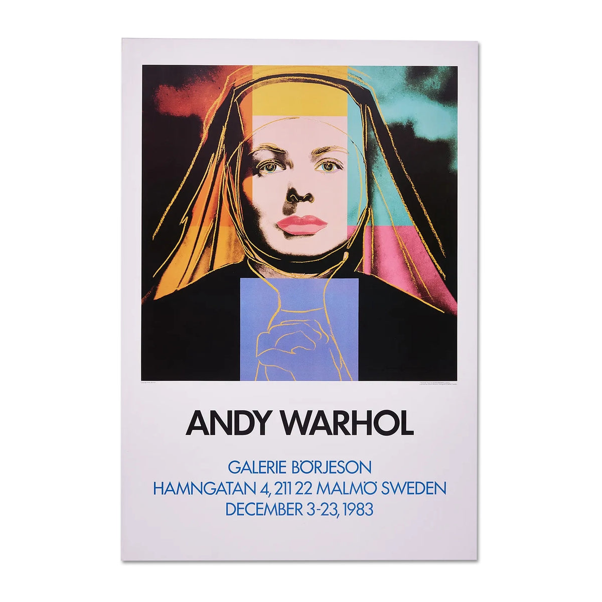【アンディ・ウォーホル/ANDY WARHOL】Ingrid Bergman "THE NUN" - GALERIE BÖRJESON, SWEDEN 1983