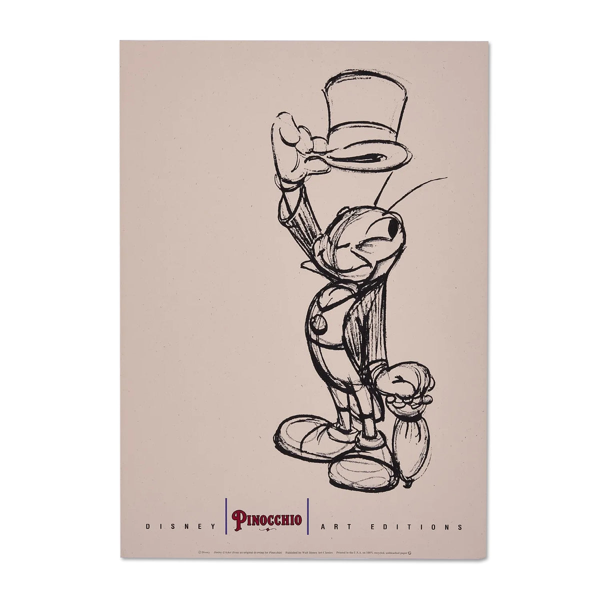 ポスター DISNEY ART EDITION JIMINY CRICKET FROM PINOCCHIO