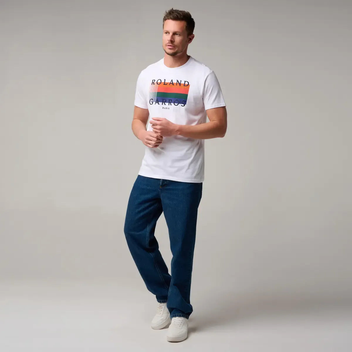 全仏オープンテニス カラーラインTシャツ